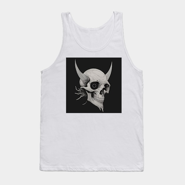 Devil's skull Tank Top by Sheptylevskyi